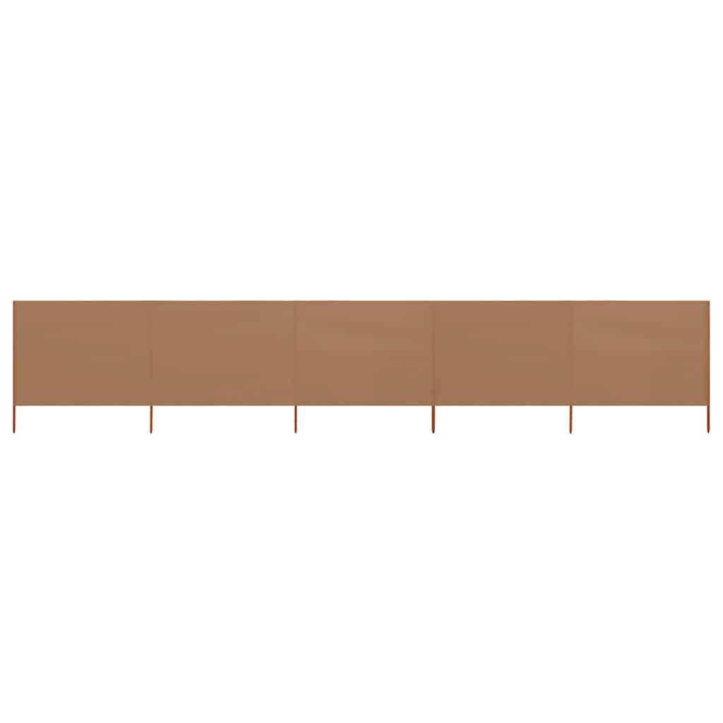 Vidaxl Sandshield 5 paneli 600x120 cm tkanina taupe