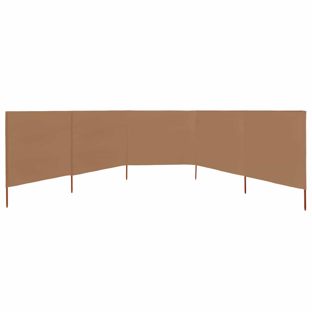 Vidaxl Sandshield 5 paneli 600x120 cm tkanina taupe