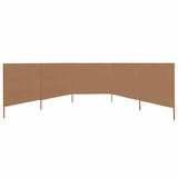 Vidaxl Sandshield 5 paneli 600x120 cm tkanina taupe