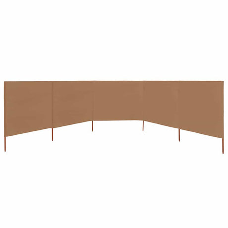 Vidaxl Sandshield 5 paneli 600x120 cm tkanina taupe