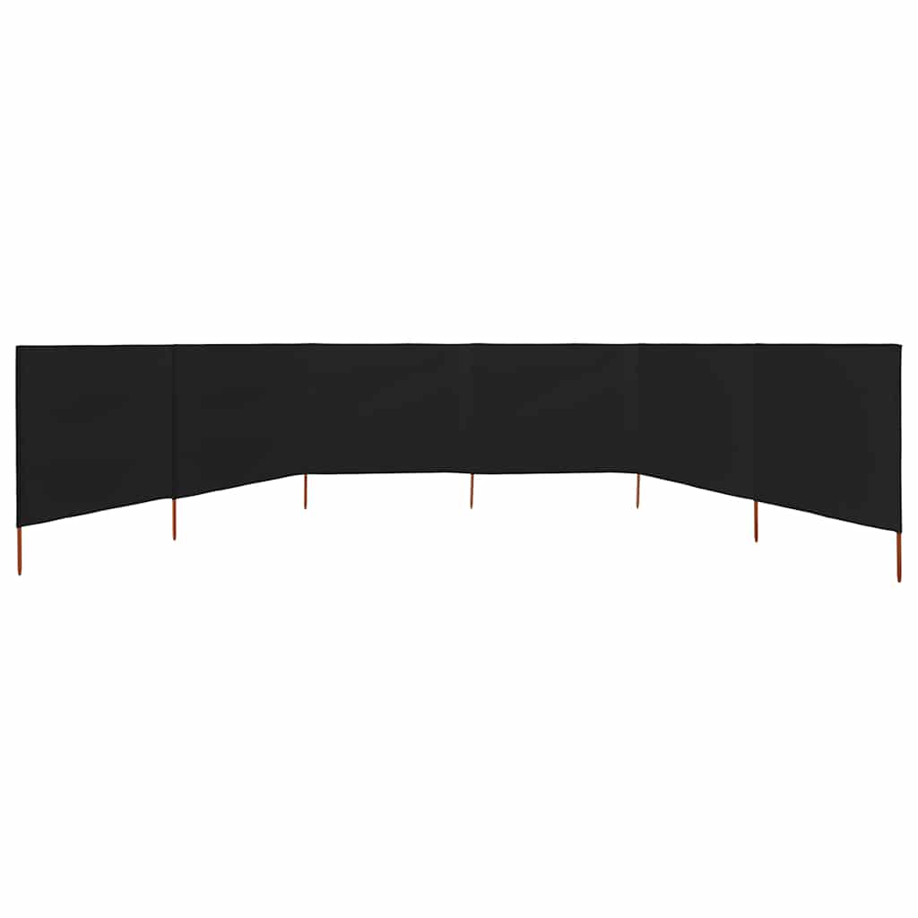 Wiatrówka Vidaxx 6 paneli 800x120 cm, tkanina czarna