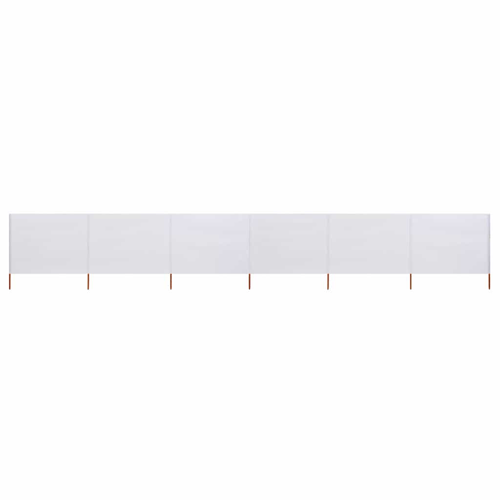 VIDAXL SHERSHIELD 6 PANELE 800X160 CM Tkaninowy piasek biały