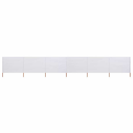 VIDAXL SHERSHIELD 6 PANELE 800X160 CM Tkaninowy piasek biały
