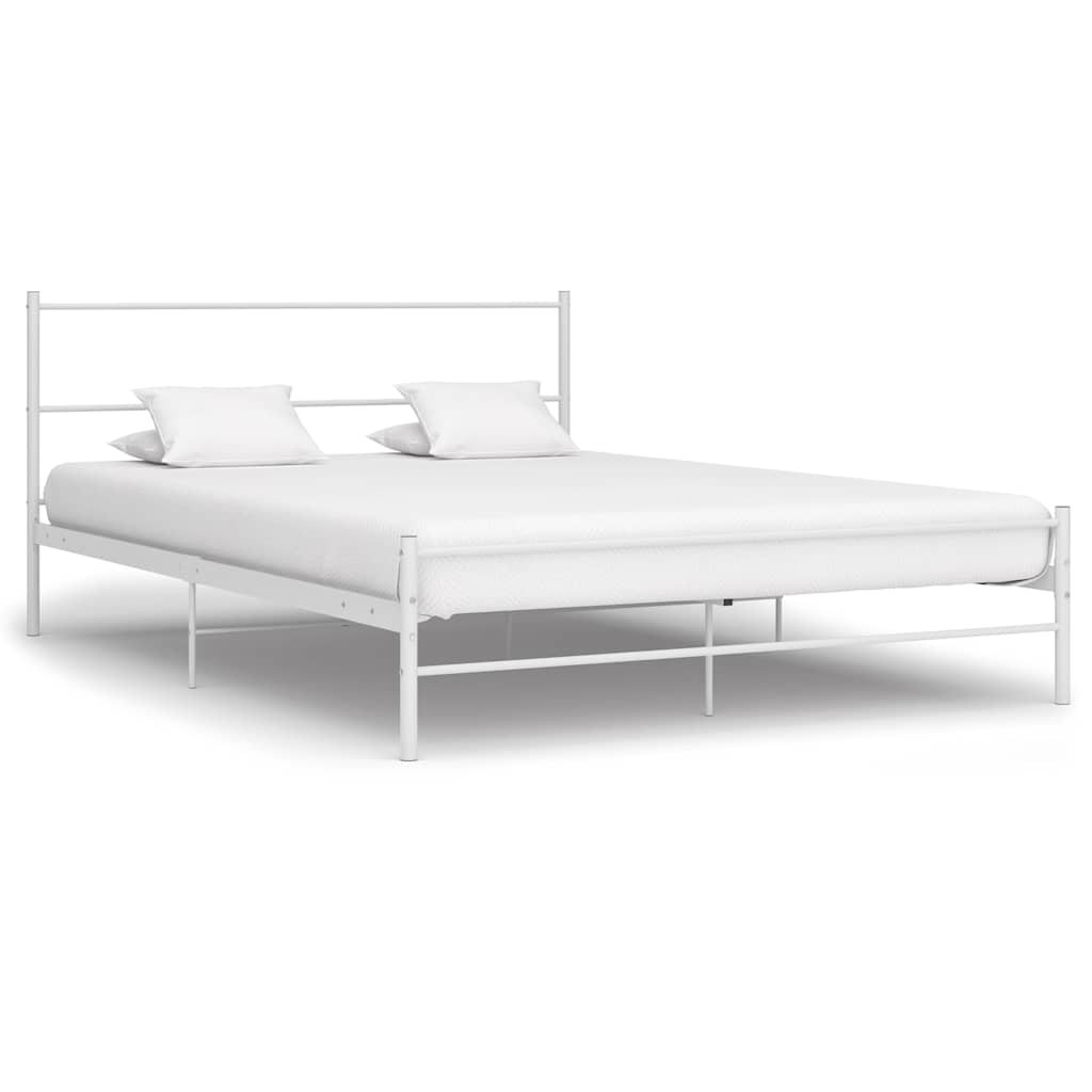 Vidaxl bedframe metaal wit 120x200 cm