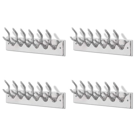 Wieszaki na ubrania VidaXL 4 szt. aluminium w kolorze srebrnym