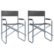 Vidaxl regisseursstoelen 2 st staal grijs