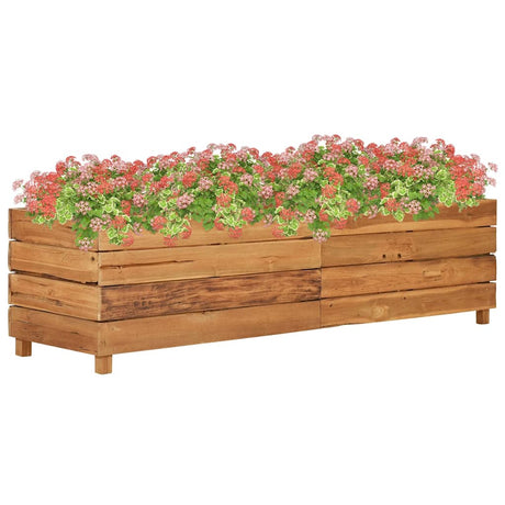 Vidaxl Sadzacza Wstaw 150x40x38 cm z recyklingu teaku i stali