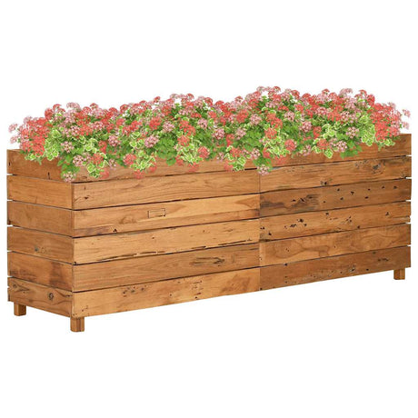 Vidaxl Sadzacza Wstaw 150x40x55 cm z recyklingu teaku i stali