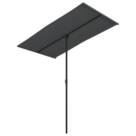 Vidaxl Parasol z biegunem aluminiowym 180x110 cm antracytowym