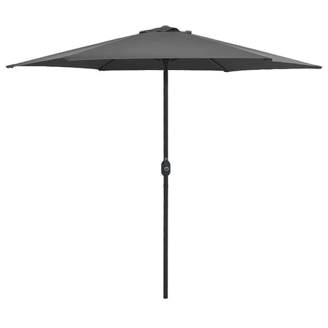 Vidaxl Parasol z biegunem aluminiowym 270x246 cm antracytowym