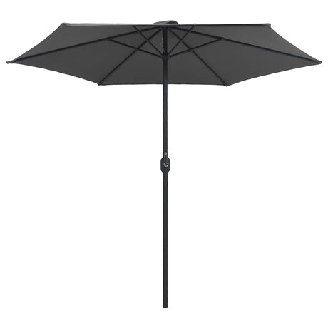 Vidaxl Parasol z biegunem aluminiowym 270x246 cm antracytowym
