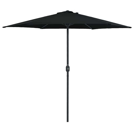 Vidaxl Parasol z biegunem aluminiowym 270x246 cm czarny