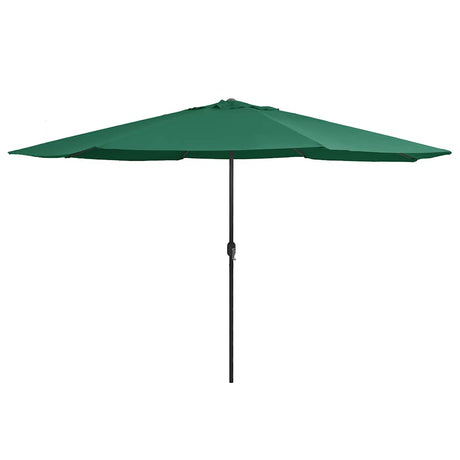 Parasol Vidaxl z metalowym słupkiem 390 cm zielony