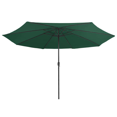 Parasol Vidaxl z metalowym słupkiem 390 cm zielony