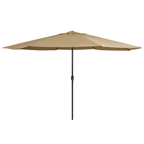 Parasol VidaXL z metalowym słupkiem, 390 cm, kolor ciemnoszary