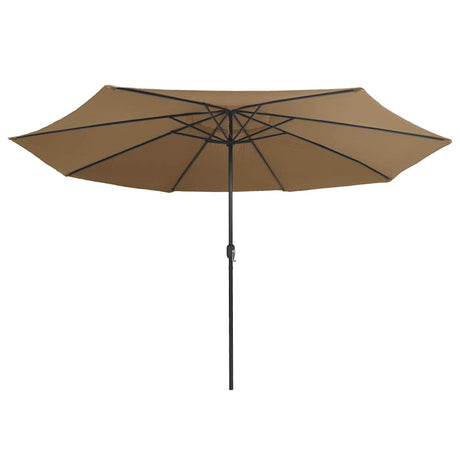 Parasol VidaXL z metalowym słupkiem, 390 cm, kolor ciemnoszary