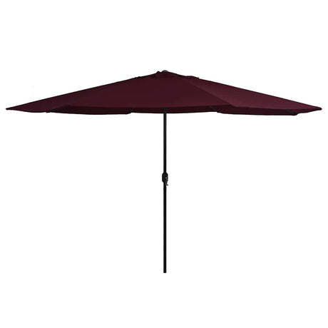 Parasol VidaXL z metalowym słupkiem 390 cm, bordowy