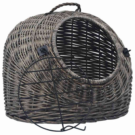 Vidaxl Cat Nośnik 50x42x40 cm naturalny wierzby drewniana szarość