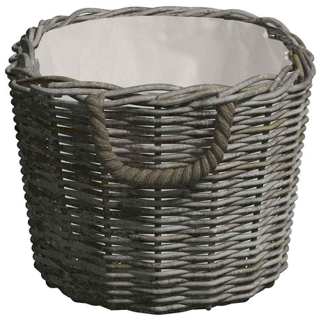 Kosza drewna vidaxl z uchwytami 59x42x28 cm Willow Wood Grey
