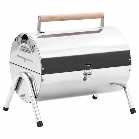 Vidaxl Table grill węgiel drzewny podwójne kraty stali nierdzewne