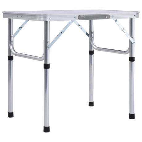 Vidaxl Camping Table składany 60x45 cm aluminiowy biały