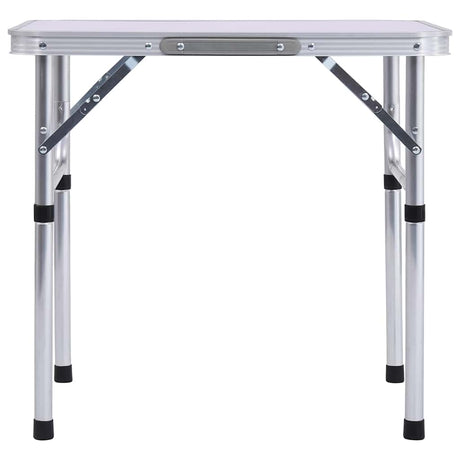 Vidaxl Camping Table składany 60x45 cm aluminiowy biały