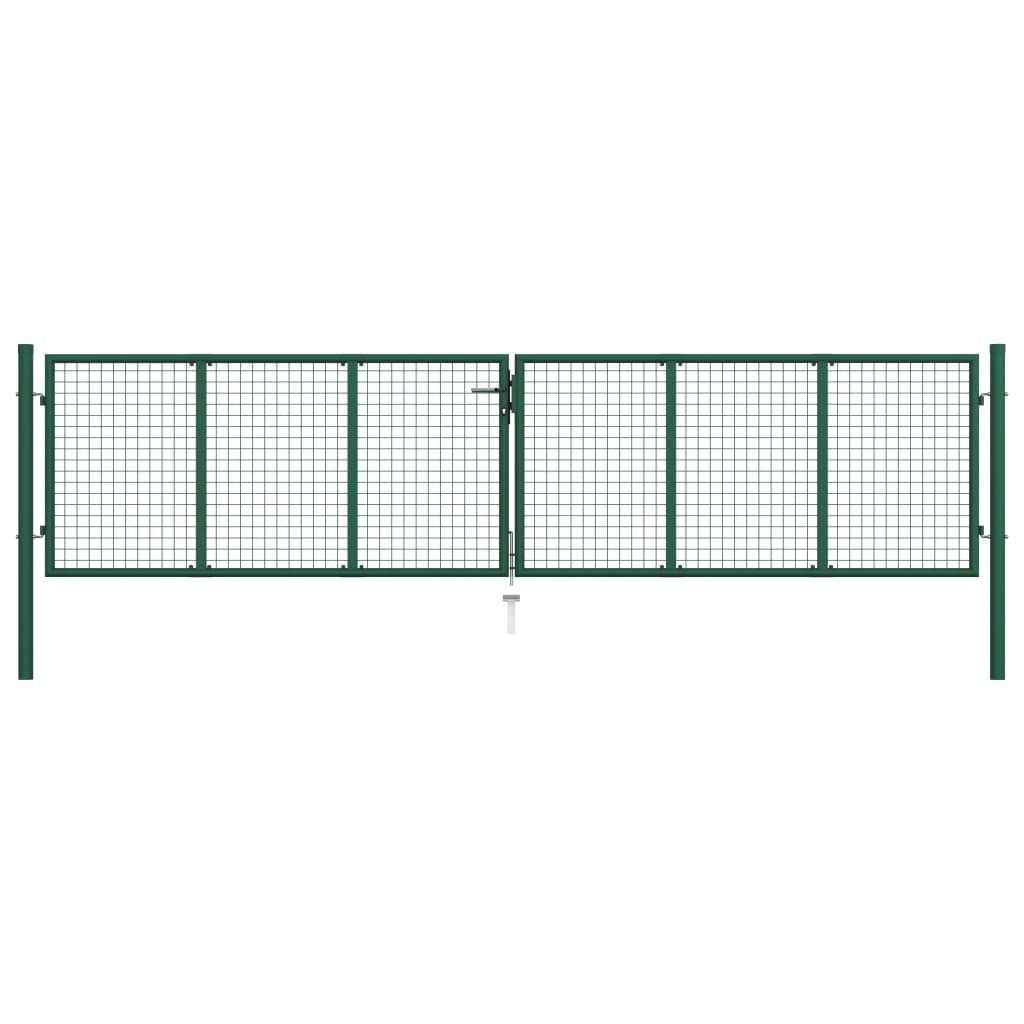 Vidaxl Gaassoort 390x75 cm stalowy zielony