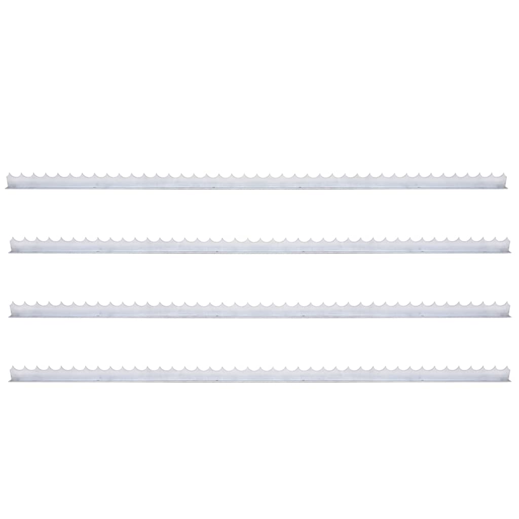 Vidaxl Wall Spikes 4 szt. 1 m ocynkowana stal