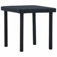 Vidaxl tuintheetafel 40x40x40 cm poly rattan zwart