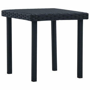 Vidaxl tuintheetafel 40x40x40 cm poly rattan zwart