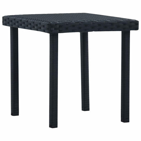 Vidaxl tuintheetafel 40x40x40 cm poly rattan zwart