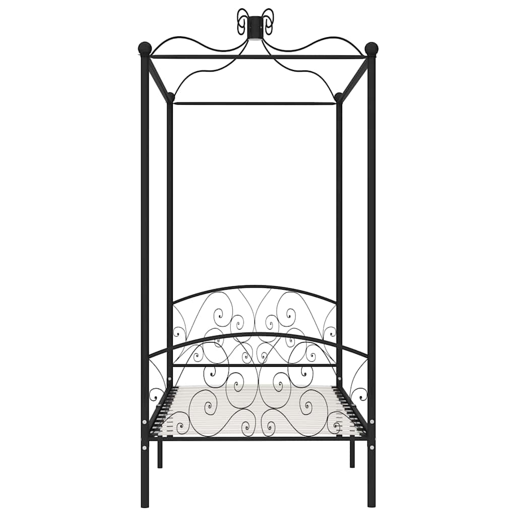 Vidaxl hemelbedframe metaal zwart 90x200 cm