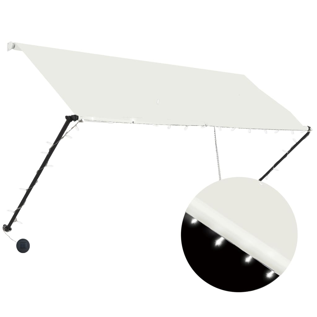 Vidaxl luifel rozszerzony z LED 250x150 cm krem