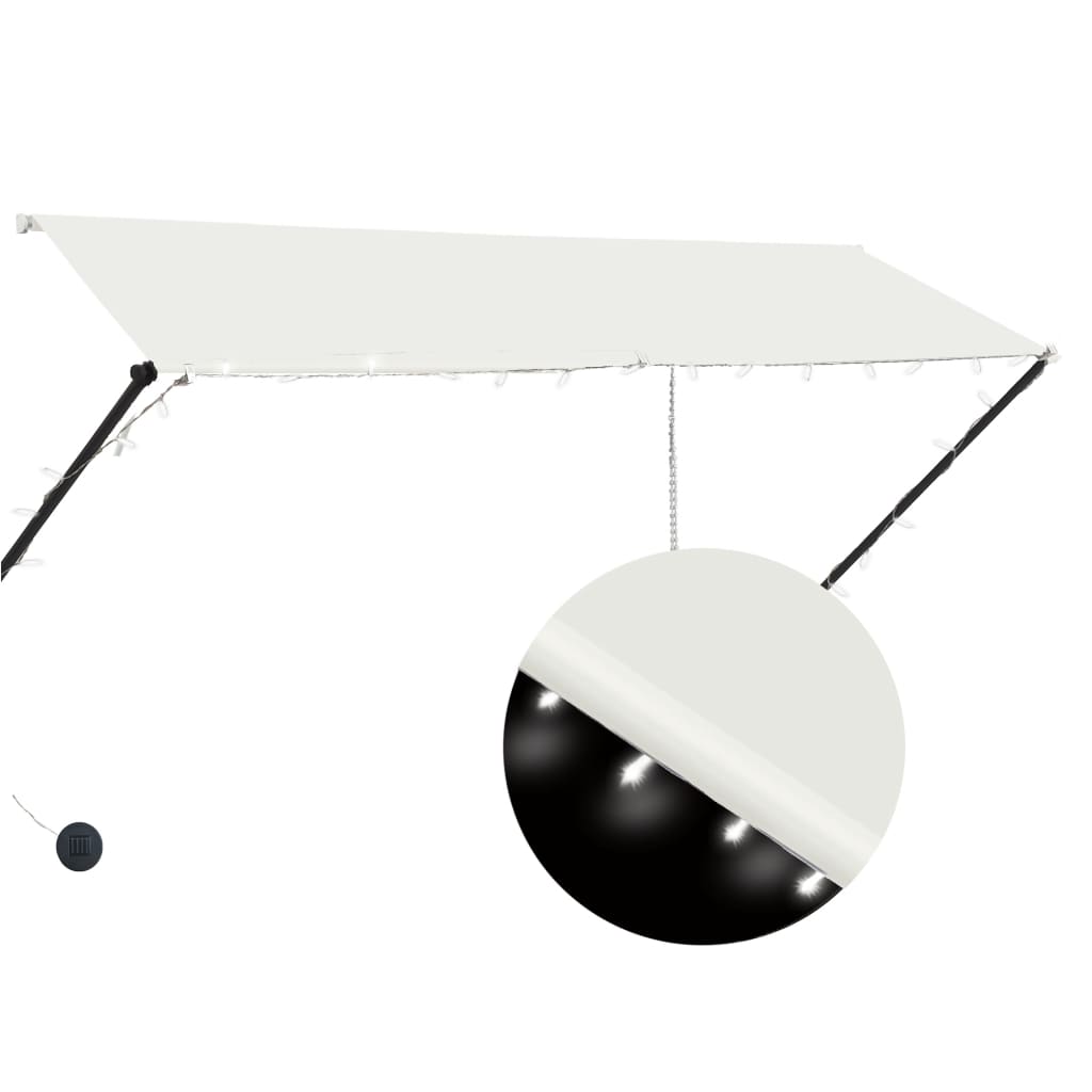 Vidaxl luifel rozszerzony z LED 300x150 cm krem