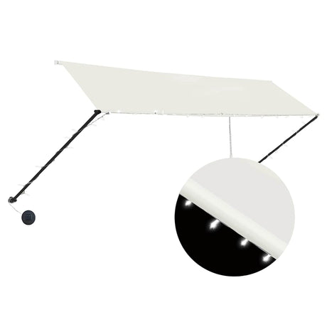 Vidaxl luifel rozszerzony z LED 350x150 cm krem