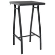 Vidaxl tuinbartafel 60x60x110 cm gehard glas zwart