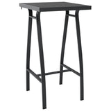 Vidaxl tuinbartafel 60x60x110 cm gehard glas zwart