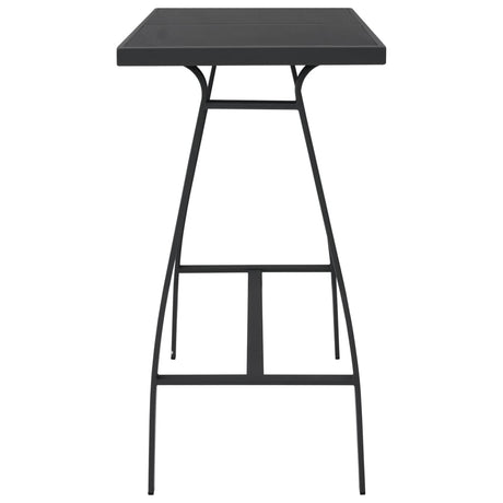 Vidaxl tuinbartafel 110x60x110 cm gehard glas zwart