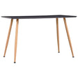 Vidaxl eettafel 120x60x74 cm mdf grijs en eikenkleurig