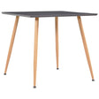 Vidaxl eettafel 80,5x80,5x73 cm mdf grijs en eikenkleurig