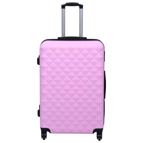 Vidaxl 3-częściowy twardy zestaw bagażu Abs Pink