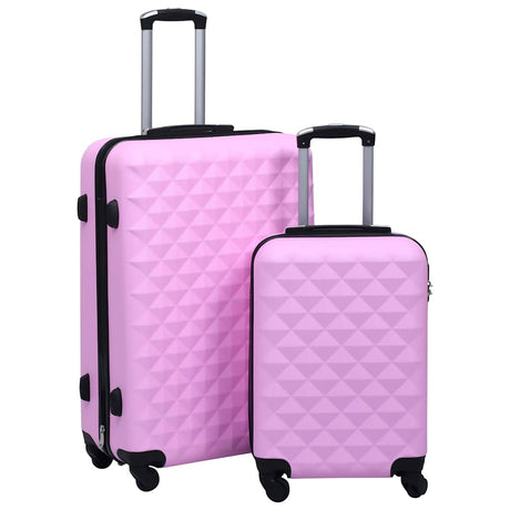 Vidaxl 2-częściowy twardy zestaw bagażu Abs Pink
