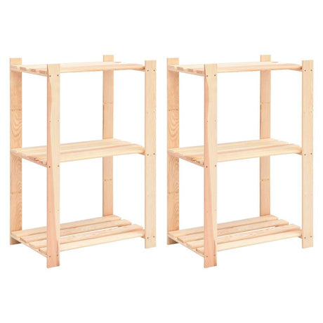 Regały magazynowe Vidaxx 3-warstwowe 2 szt. 60x38x90 cm lite drewno sosnowe 150 kg