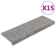 VidaXL maty schodowe 15 szt. 65x21x4 cm szare prostokątne krawędzie
