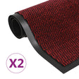 Maty do biegania na sucho Vidaxx 2 szt. prostokątne tuftowane 80x120 cm czerwone