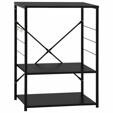 Szafka mikrofalowa vidaxl 60x39.6x79.5 cm przetworzona drewniana czarna