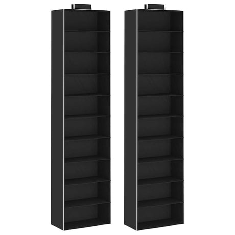 Organizatorzy odzieży Vidaxl wiszących 2 STS z 10 półkami tkanin
