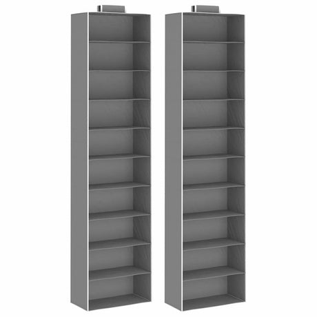 Organizatorzy odzieży Vidaxl wiszących 2 STS z 10 półkami tkanin