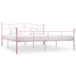 Vidaxl bedframe metaal roze 200x200 cm