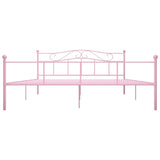 Vidaxl bedframe metaal roze 200x200 cm